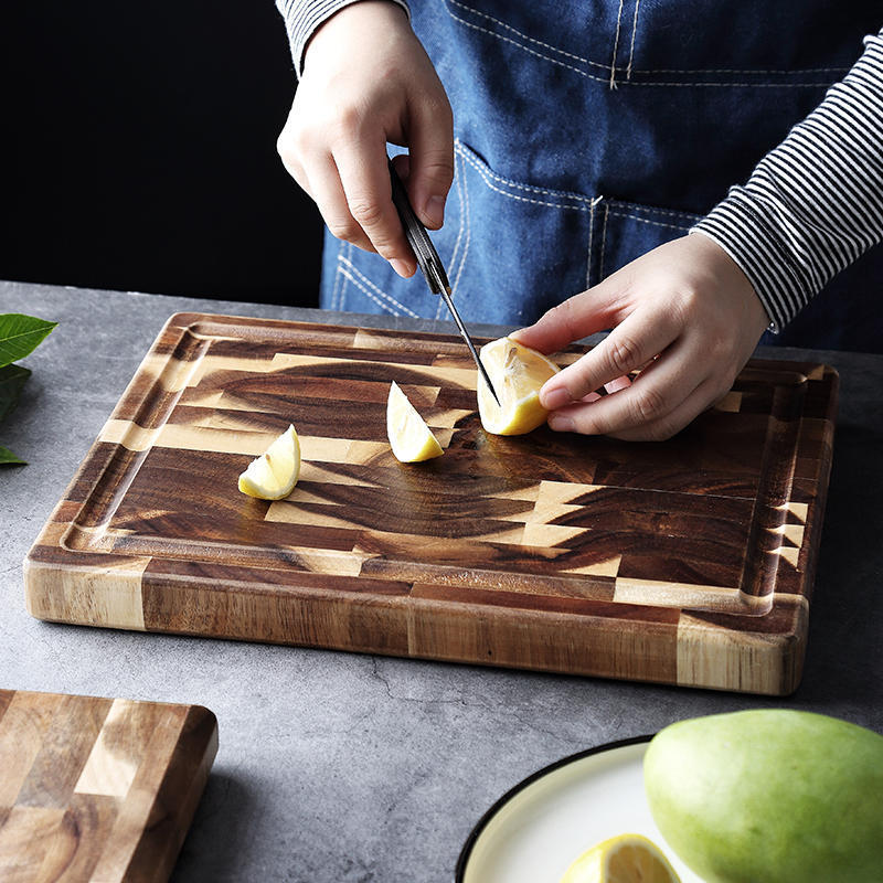 Acacia Solid Wood Cutting Board – Thick 3cm Parquet Kitchen Board