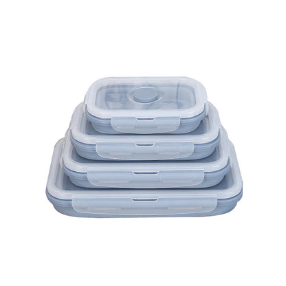 Silicone Lunch Box – Microwave-Safe Round Food Container