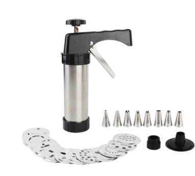 Stainless Steel Biscuit Press – Cookie Maker with Icing Set