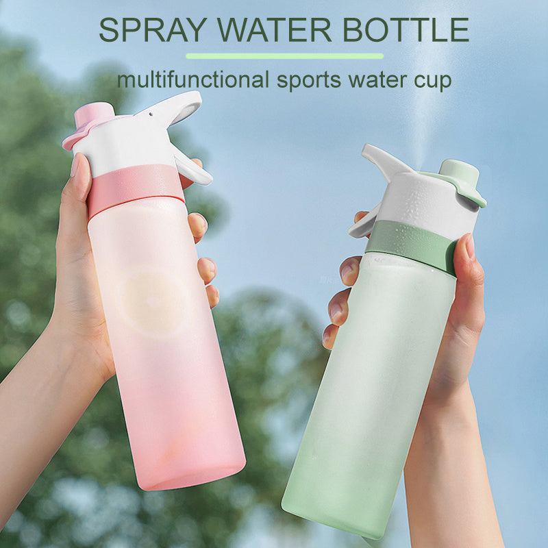 Spray Water Bottle – Large Capacity Fitness & Travel Hydration Cup