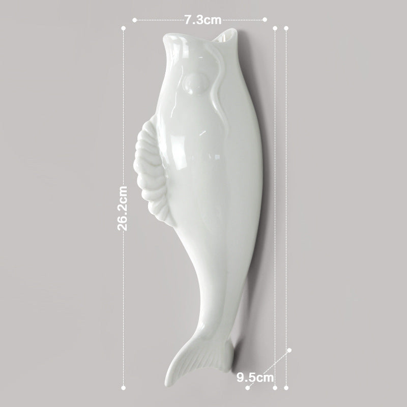 Ceramic Goldfish Wall Vase – Modern 3D Hanging Wall Decoration