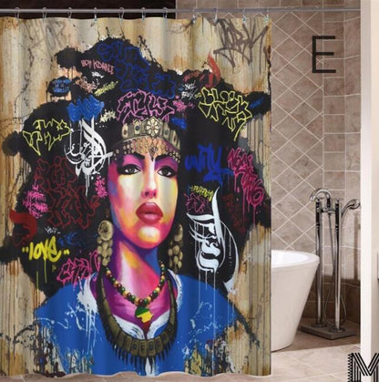 Graffiti Art Shower Curtain – Colorful Hip-Hop Bathroom Decor