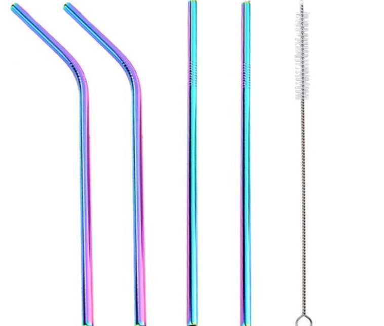 Reusable Stainless Steel Drinking Straws – Colorful, Durable & Eco-Friendly