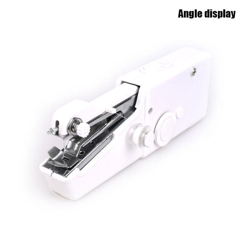 White sewing machine foot with metal component on a white background
