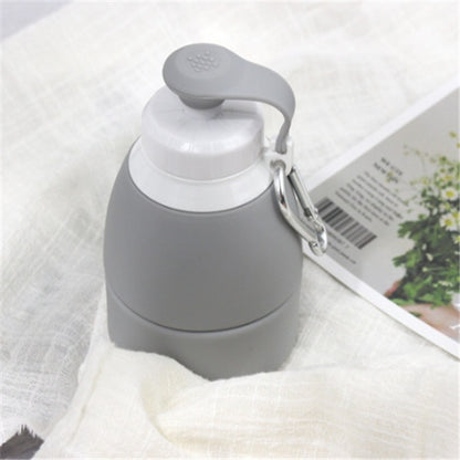Silicone Folding Water Bottle – 580ml Portable Collapsible Travel Bottle