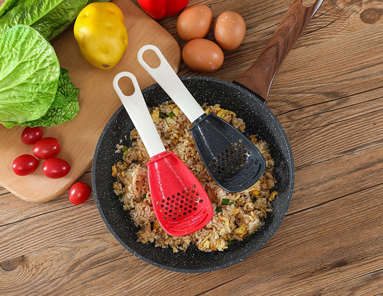 Multifunctional Slotted Cooking Spoon – Grinding, Pressing & Stir-Frying Kitchen Tool