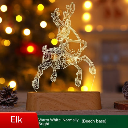 3D LED Acrylic Night Light – Christmas Decoration & Kids Gift