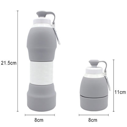 Silicone Folding Water Bottle – 580ml Portable Collapsible Travel Bottle