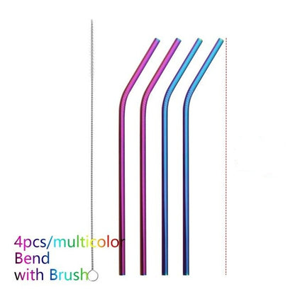 Reusable Stainless Steel Drinking Straws – Colorful, Durable & Eco-Friendly