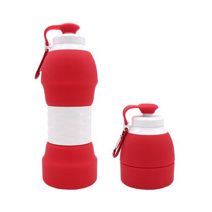 Silicone Folding Water Bottle – 580ml Portable Collapsible Travel Bottle