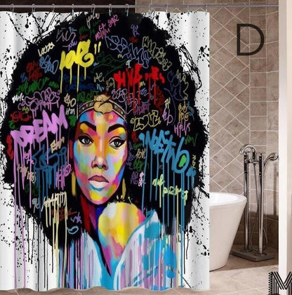 Graffiti Art Shower Curtain – Colorful Hip-Hop Bathroom Decor