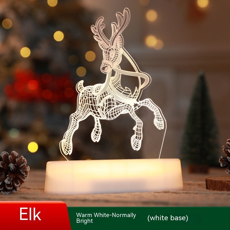 3D LED Acrylic Night Light – Christmas Decoration & Kids Gift