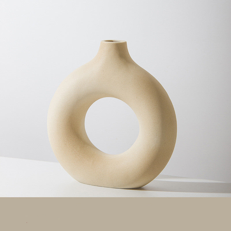 Frosted Porcelain Biscuit Vase – Modern Unglazed Decorative Piece