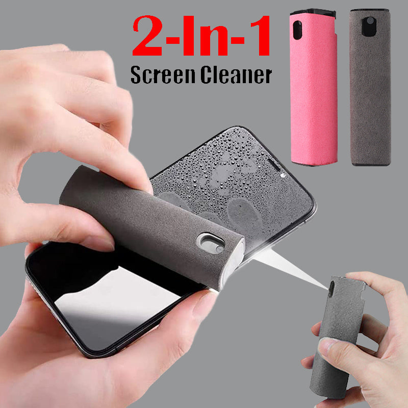 2-in-1 Pocket Screen Cleaner – Spray & Wipe for Phones and Laptops