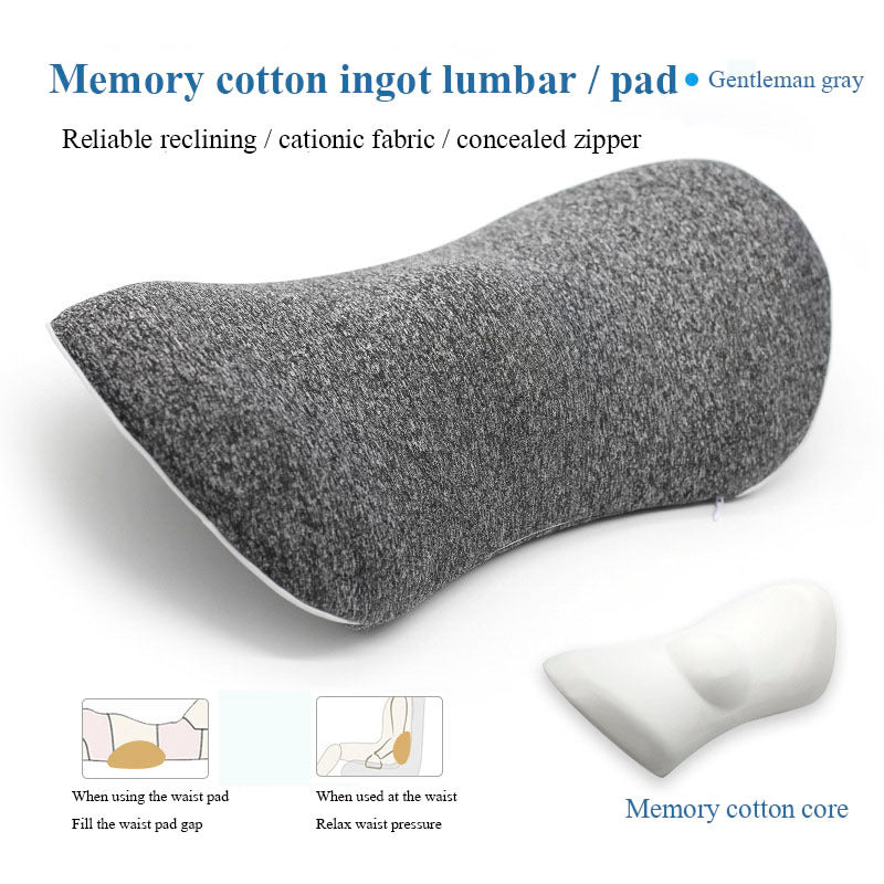 Lumbar Support Memory Foam Pillow for Side Sleepers & Pregnancy