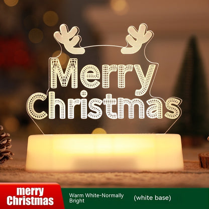 3D LED Acrylic Night Light – Christmas Decoration & Kids Gift