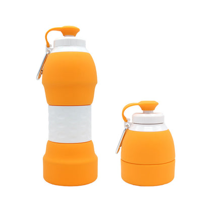 Silicone Folding Water Bottle – 580ml Portable Collapsible Travel Bottle