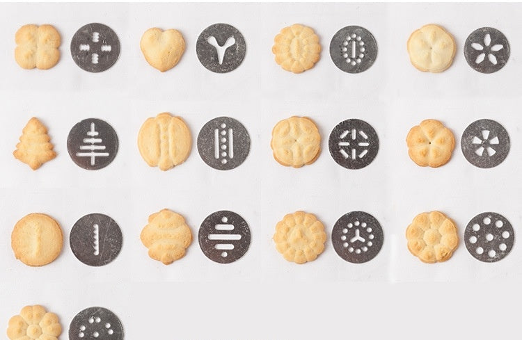 Stainless Steel Biscuit Press – Cookie Maker with Icing Set