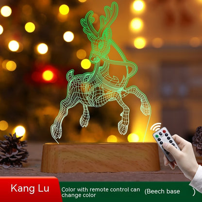 3D LED Acrylic Night Light – Christmas Decoration & Kids Gift