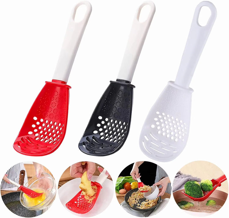 Multifunctional Slotted Cooking Spoon – Grinding, Pressing & Stir-Frying Kitchen Tool