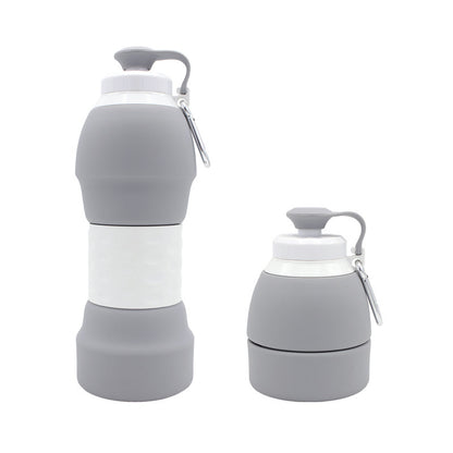 Silicone Folding Water Bottle – 580ml Portable Collapsible Travel Bottle