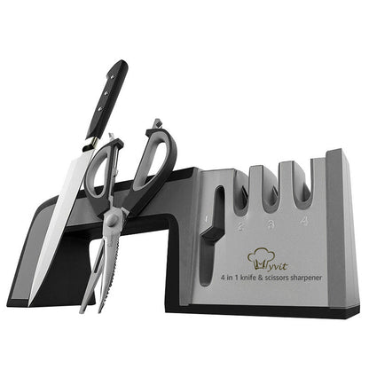 4-in-1 Kitchen Knife Sharpener – Multi-Stage Blade Sharpening Tool