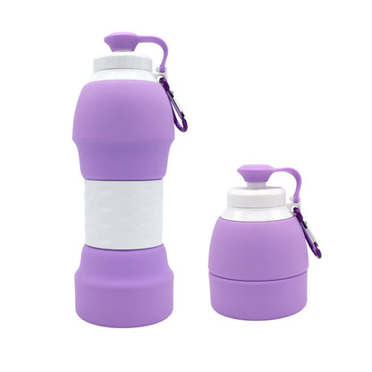 Silicone Folding Water Bottle – 580ml Portable Collapsible Travel Bottle