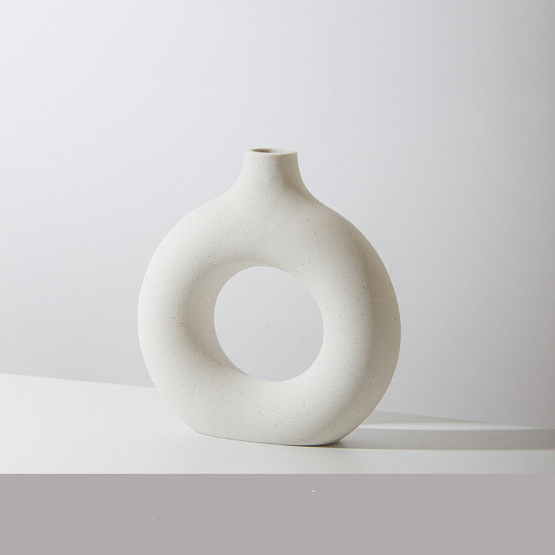 Frosted Porcelain Biscuit Vase – Modern Unglazed Decorative Piece