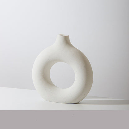 Frosted Porcelain Biscuit Vase – Modern Unglazed Decorative Piece