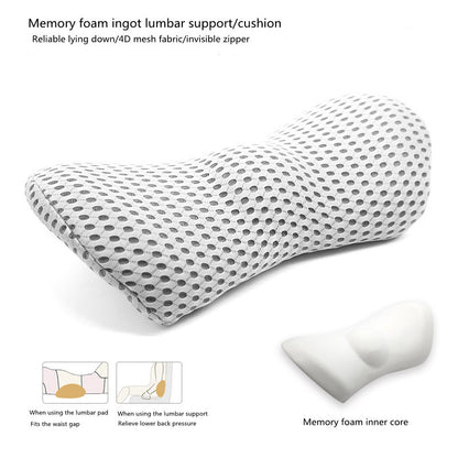 Lumbar Support Memory Foam Pillow for Side Sleepers & Pregnancy