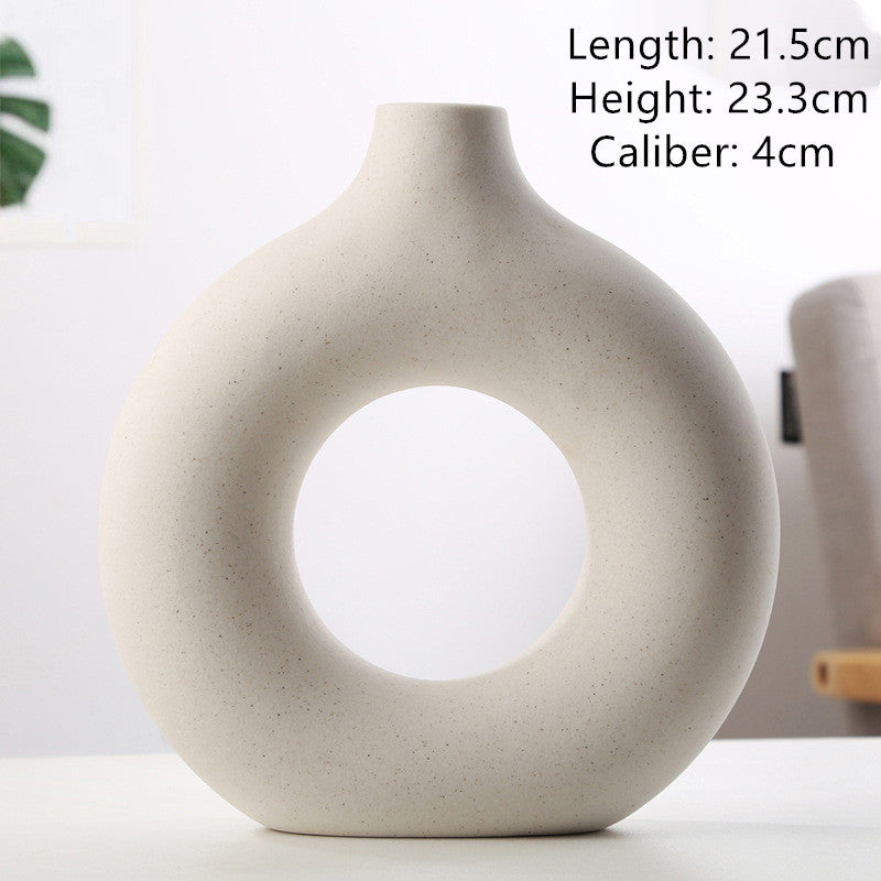 Frosted Porcelain Biscuit Vase – Modern Unglazed Decorative Piece