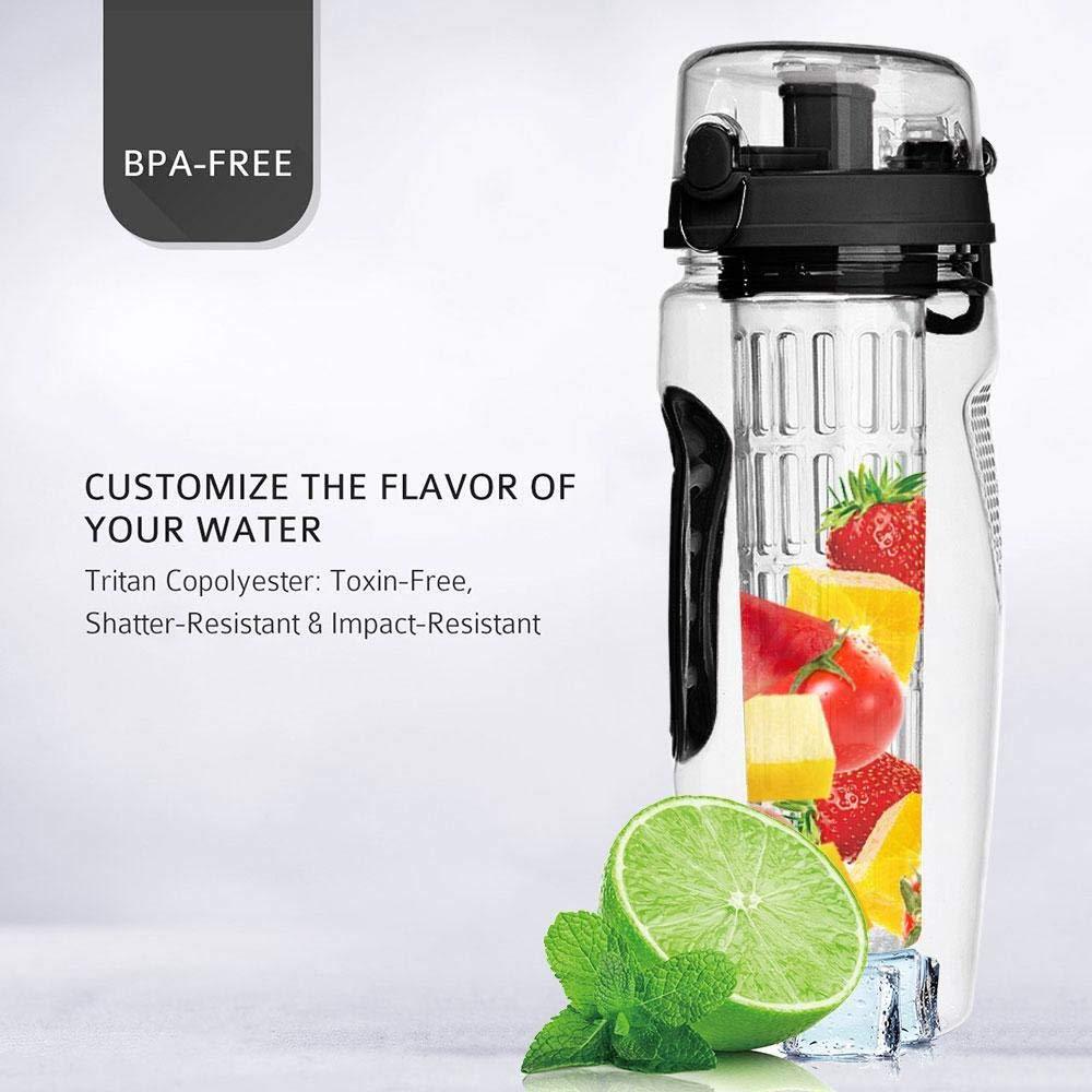 32oz Fruit Infuser Water Bottle – BPA-Free Leakproof Sport Juice Shaker