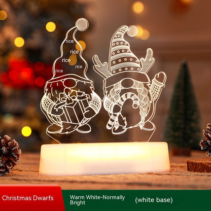 3D LED Acrylic Night Light – Christmas Decoration & Kids Gift