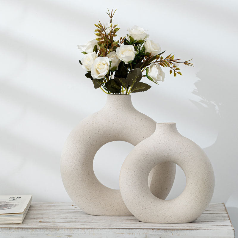 Frosted Porcelain Biscuit Vase – Modern Unglazed Decorative Piece