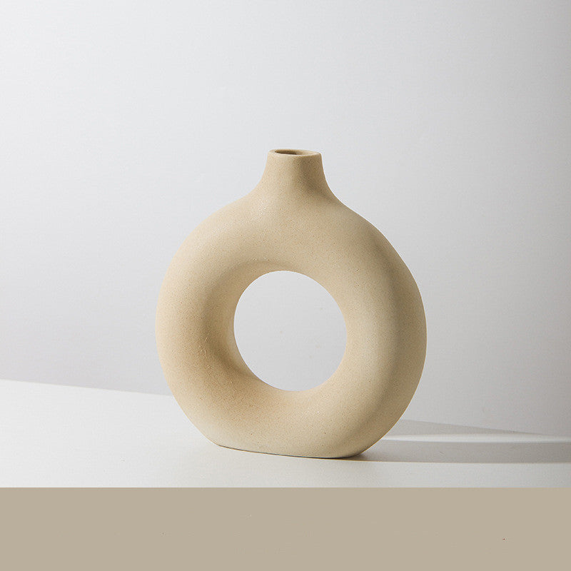 Frosted Porcelain Biscuit Vase – Modern Unglazed Decorative Piece