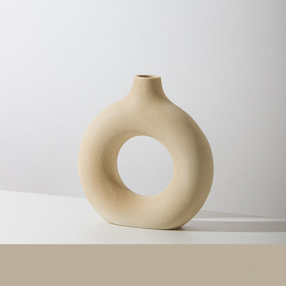 Frosted Porcelain Biscuit Vase – Modern Unglazed Decorative Piece