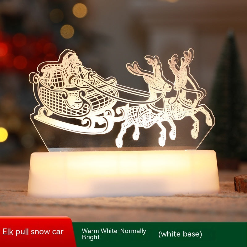 3D LED Acrylic Night Light – Christmas Decoration & Kids Gift