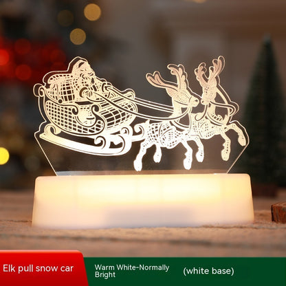 3D LED Acrylic Night Light – Christmas Decoration & Kids Gift