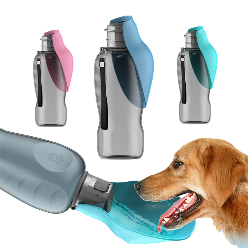 800ml Portable Dog Water Bottle – Foldable Leakproof Pet Drinking Bowl